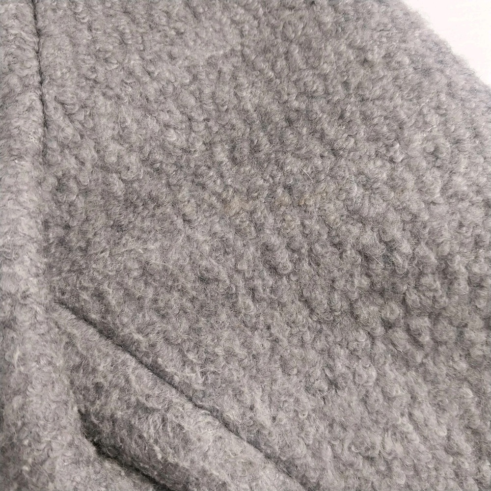 Vince Camuto Gray‎ Boucle Wool Blend Hooded Long Coat Jacket Womens Size M - Picture 9 of 10
